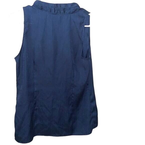 Banana Republic Womens Navy Sleeveless V-Neck Blouse S 100% Polyester - Picture 8 of 8